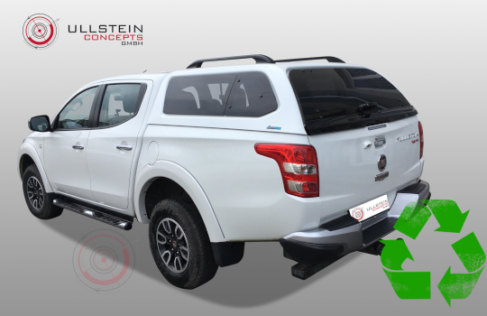 Hard top Mitsubishi L200 2016 cabina doppia Green-Top finestrini a pantografo 