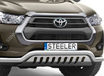 Front bracket with polished stainless steel plate Toyota Hilux 2021 -