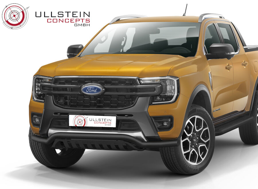 Frontbügel 70mm mit Blech 2mm dick SCHWARZ 