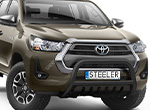 Frontschutzbuegel-70mm-mit-Blech-Edelstahl-Schwarz Toyota Hilux 2021