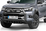 Front Bumper Guard with Underride Guard Mesh for Toyota Hilux 2021 -