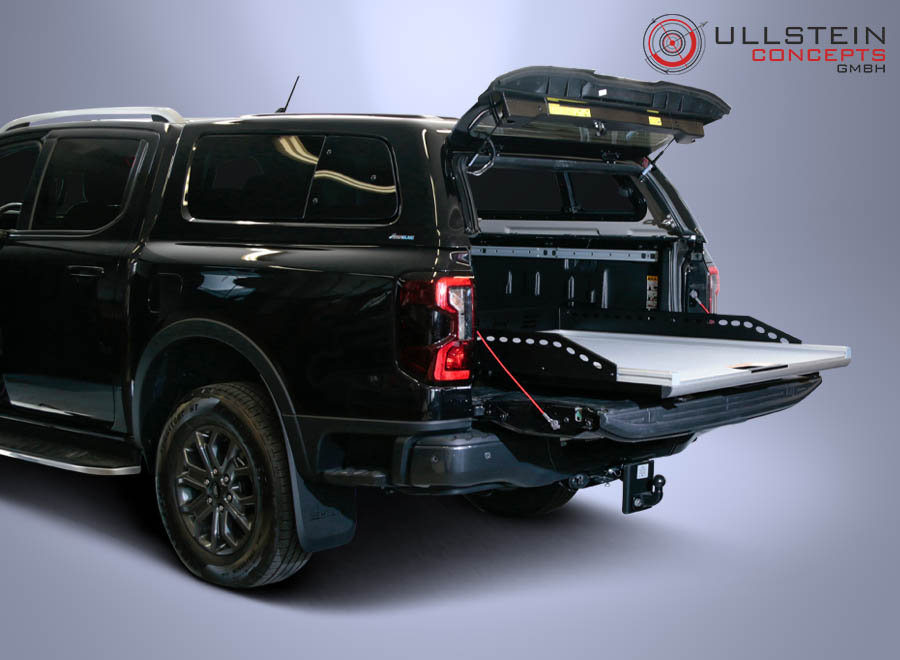 ausziehbare Ladeflaeche Pick-Ups Schublade WORKS Premium Ford Ranger Doppelkabine