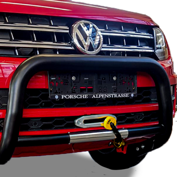 Winch mounting kit 76mm Front bar black Volkswagen Amarok V6 Ullstein