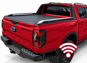 RealTruck (Mountain-Top) ERC-3000 Elektrisches Rollo auf Ford Ranger Wildtrak Grau Doppelkabine