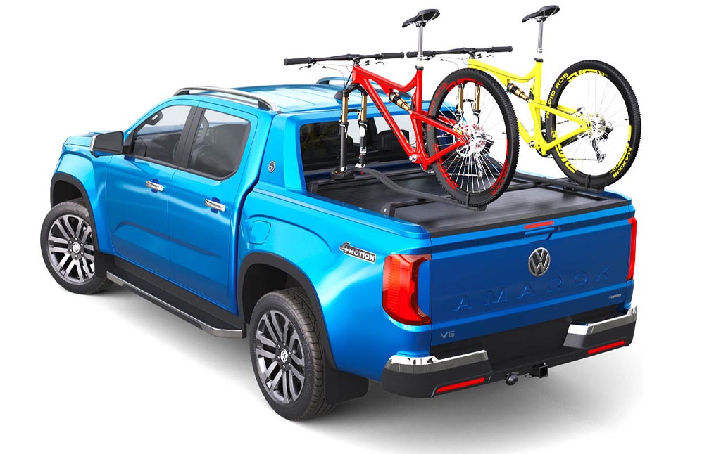 Copertura in alluminio Mountain Top EVOm su un pickup VW Amarok