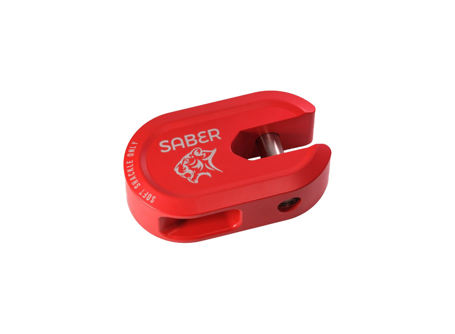SABER Aluminium-Schäkel Winch Shackle SHORT - Cerakote Red